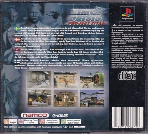 Time Crisis Project Titan - PS1 (B Grade) (Genbrug)